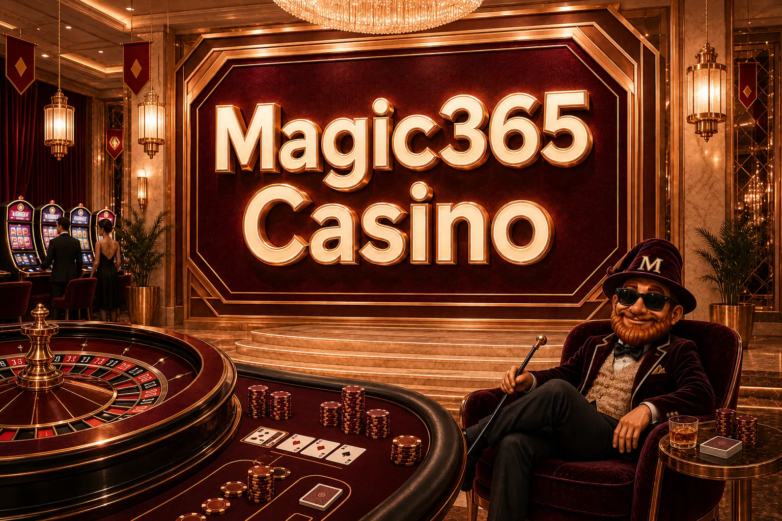 Magic365 Casino – eleganckie kasyno w bordowym stylu