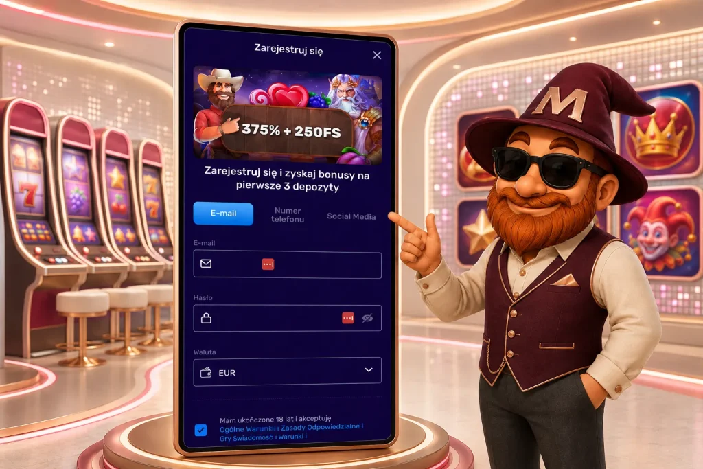 Rejestracja w Magic365 – formularz zakładania konta w kasynie online